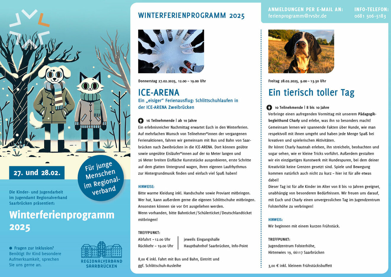 Winter Ferienprogramm Regionalverband Saarbrücken