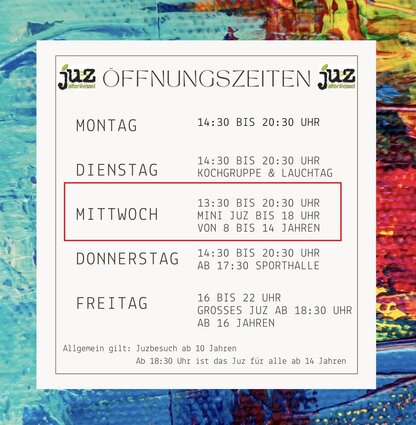 Pretty Modern opening hours poster - 1