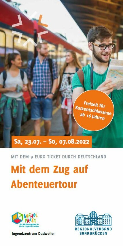 Flyer der Jugendfreizeit quer durch Deutschland
