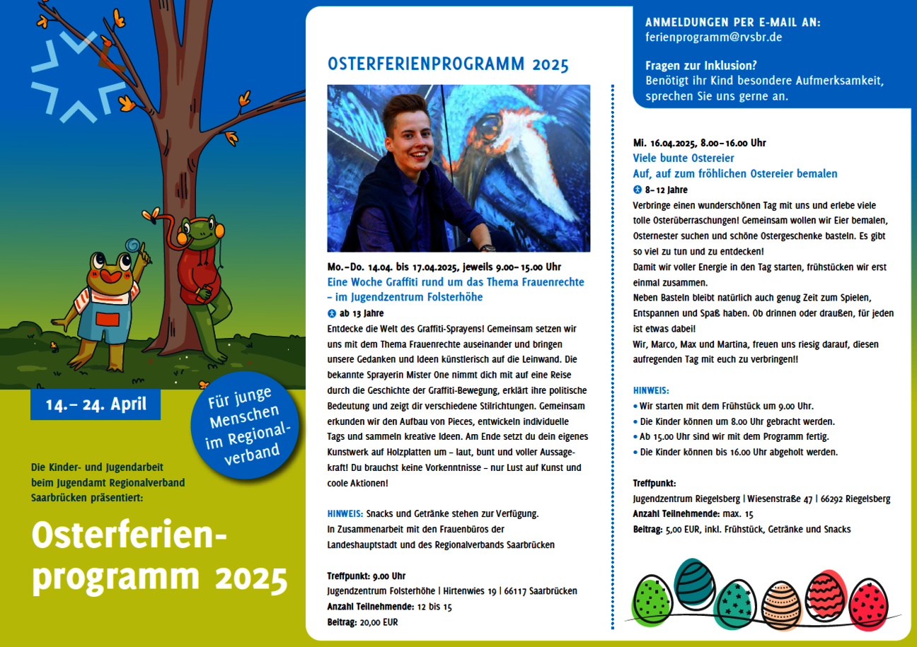 Ferienprogramm Ostern Regionalverband Saarbrücken Ferienprogramm Ostern Regionalverband Saarbrücken